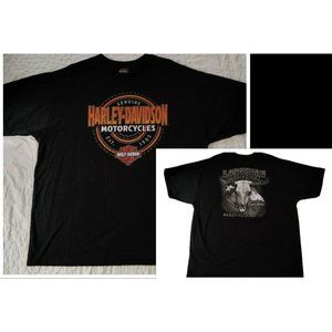 Harley Davidson T Shirt Mens L/XL Branded Longhorn Texas Motorcycles Biker